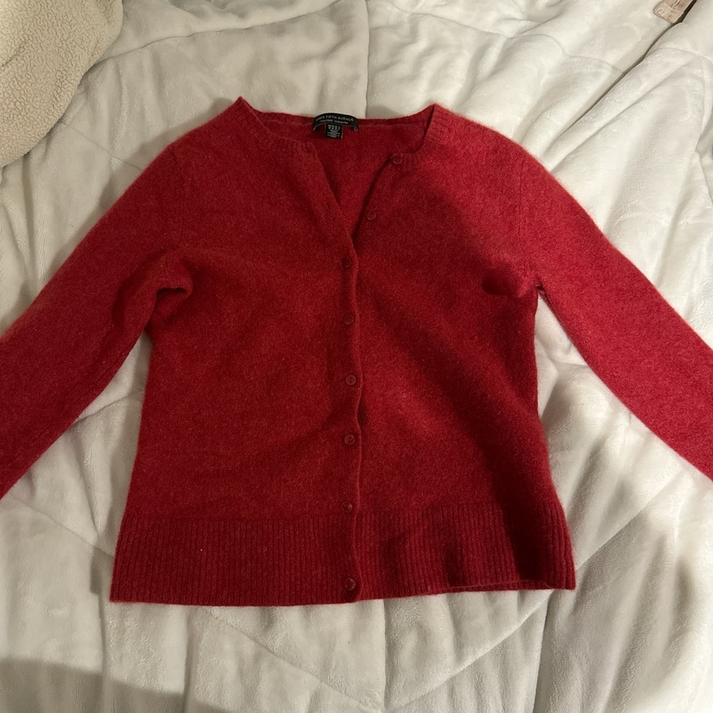 Saks Fifth Avenue Red cashmere sweater